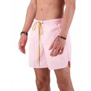 NEW RHUDE radiator swim trunks in pink